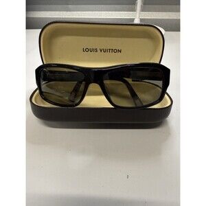 LOUIS VUITTON LV Sunglasses Z0277E Black/Silver Men w/COA & Case